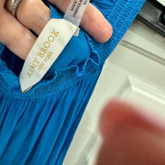 Ramy Brook Dress Sz Medium brighter turquoise than picture depicts.  Perfect - Picture 4 of 4